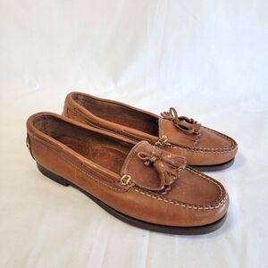 Cole Haan Country Women’s Shoe Brown Leather Tassel Moc Loafers Womens 6